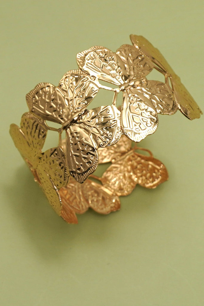 OPEN CUT BUTTERFLY ADJUSTABLE BANGLE BRACLET | 80B1533