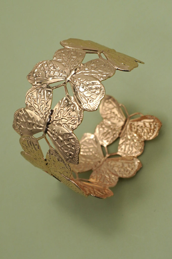 OPEN CUT BUTTERFLY ADJUSTABLE BANGLE BRACLET | 80B1533