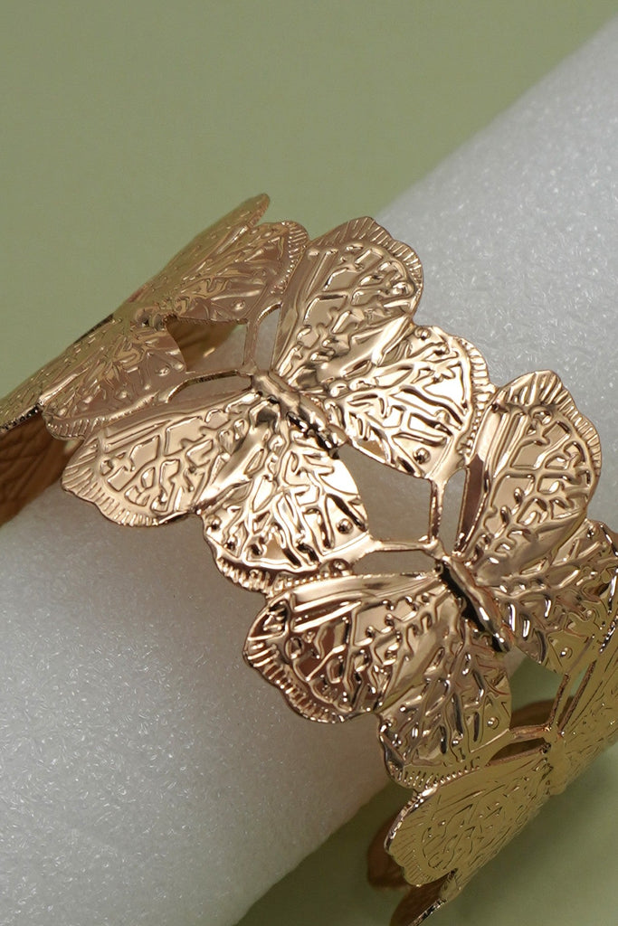 OPEN CUT BUTTERFLY ADJUSTABLE BANGLE BRACLET | 80B1533