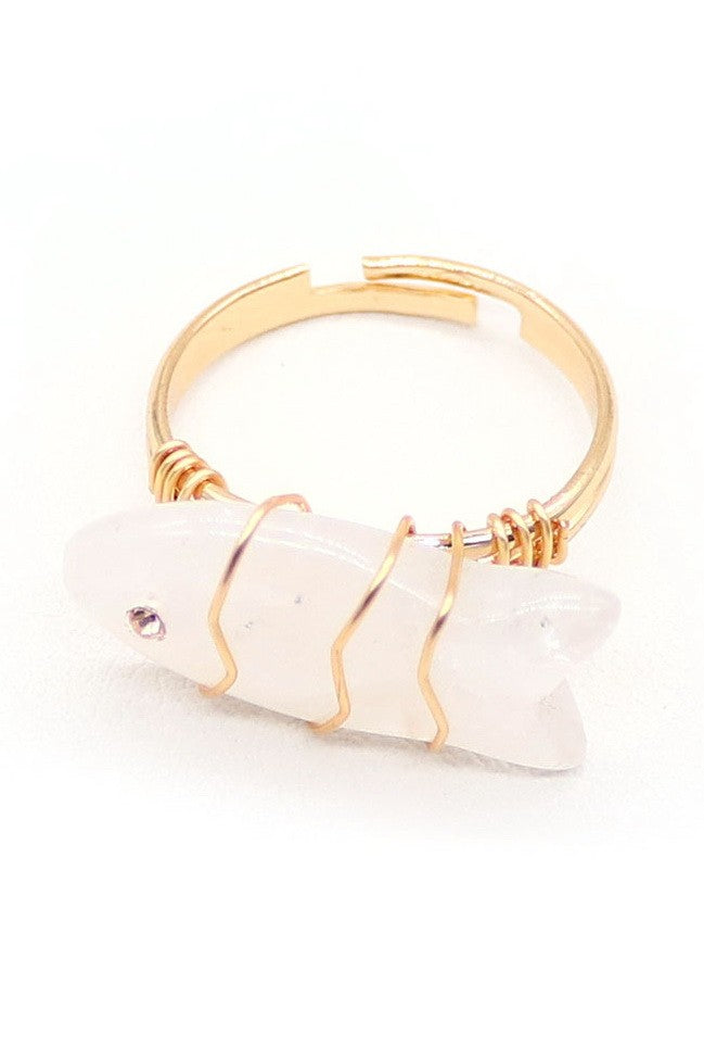 18K STAINLESS STEEL TARNISH FREE STONE RING | 40R132