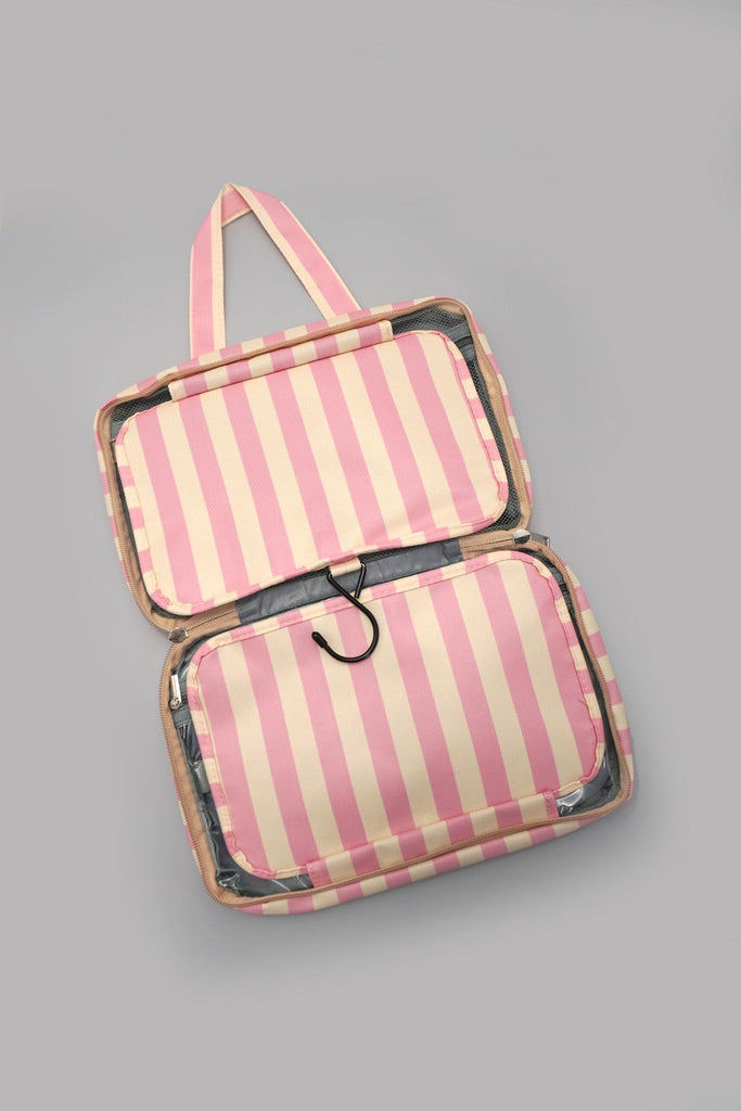 Striped Hanging Toiletry & Makeup Organizer Bag | 40P599