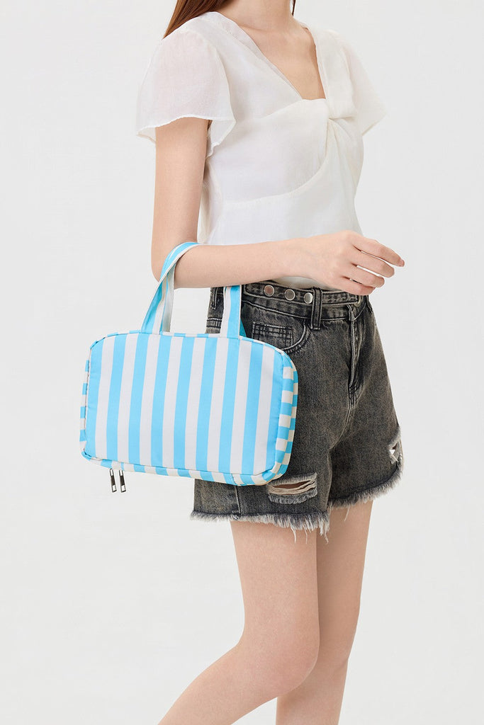 Striped Hanging Toiletry & Makeup Organizer Bag | 40P599