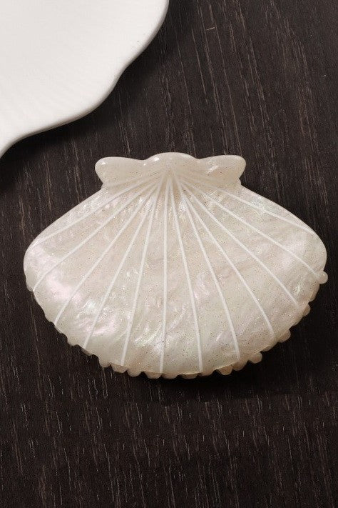 JUMBO BEACH OCEAN PVC SEASHELL HAIR CLAW CLIPS | 40H1004