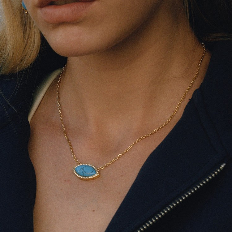 18K STAINLESS STEEL TARNISH FREE SEASHELL NECKLACE| 40NK9658