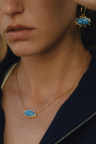 18K STAINLESS STEEL TARNISH FREE SEASHELL NECKLACE| 40NK9658