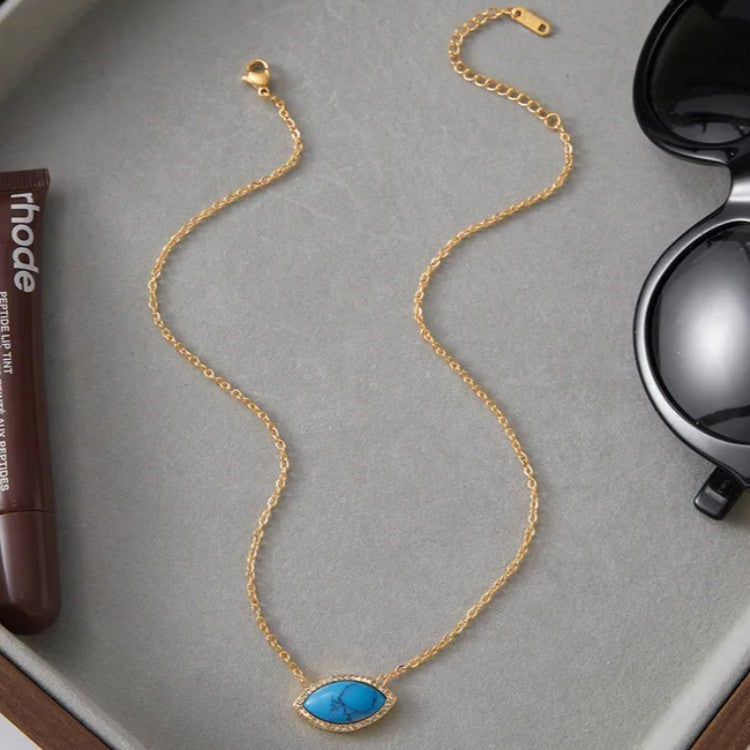 18K STAINLESS STEEL TARNISH FREE SEASHELL NECKLACE| 40NK9658