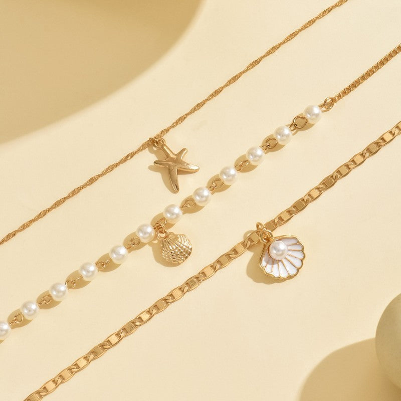 18K STAINLESS STEEL TARNISH FREE LAYERED NECKLACE | 40NK9591