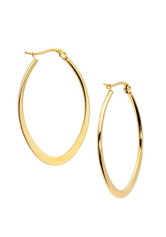18K STAINLESS STEEL WATERPROOF TARNISH FREE HOOPS | 40E417