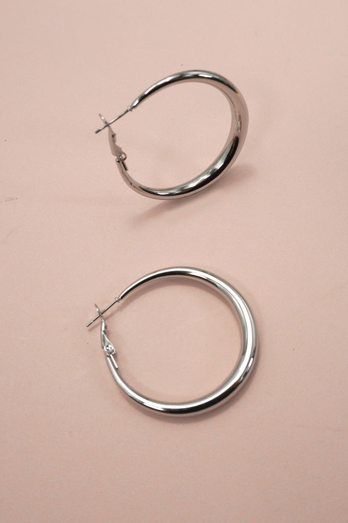18K STAINLESS STEEL WATERPROOF TARNISH FREE HOOPS | 40E418