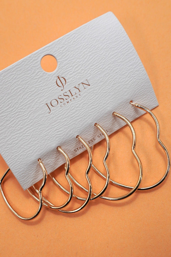 18K STAINLESS STEEL WATERPROOF TARNISH FREE HOOPS | 40E420