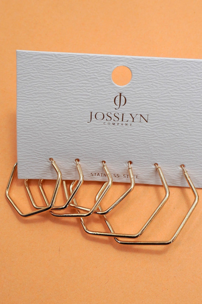 18K STAINLESS STEEL WATERPROOF TARNISH FREE HOOPS | 40E420