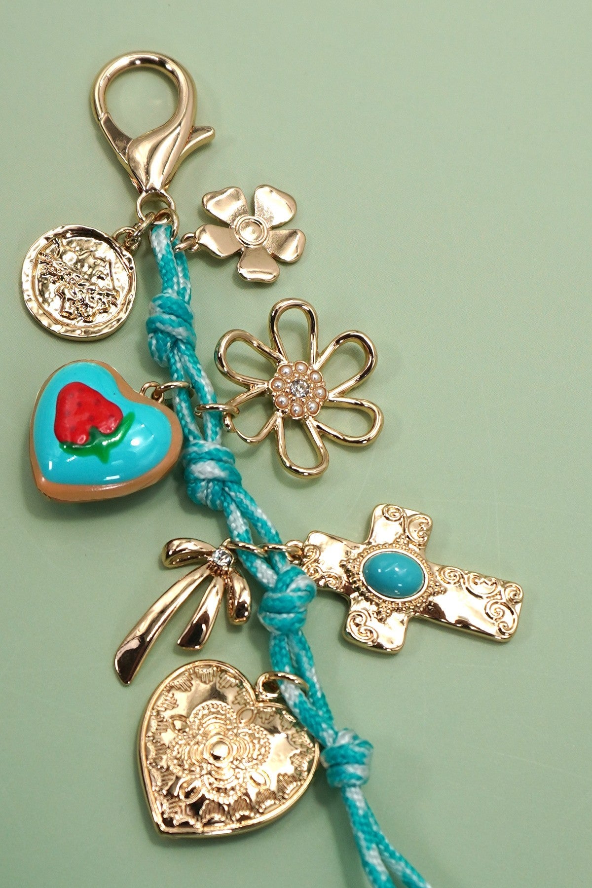 Gold Starfish Keychain Bag Charms For Women Gold Plated Shell Keychain Blue Ropes Ocean Style Purse Charms Summer Bag Accessories Gifts For Women