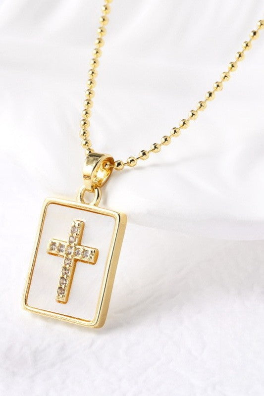 EPOXY RHINESTONE PENDANT NECKLACE | 40NK9607