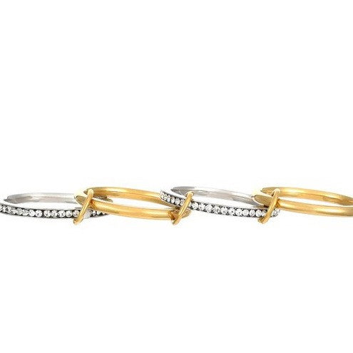 Stainless Steel Stackable Plain Band Rings Linked | 40R134