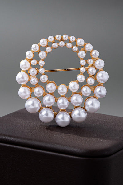 VINTAGE GRADUATED PEARL BROOCH PIN | 80BC056