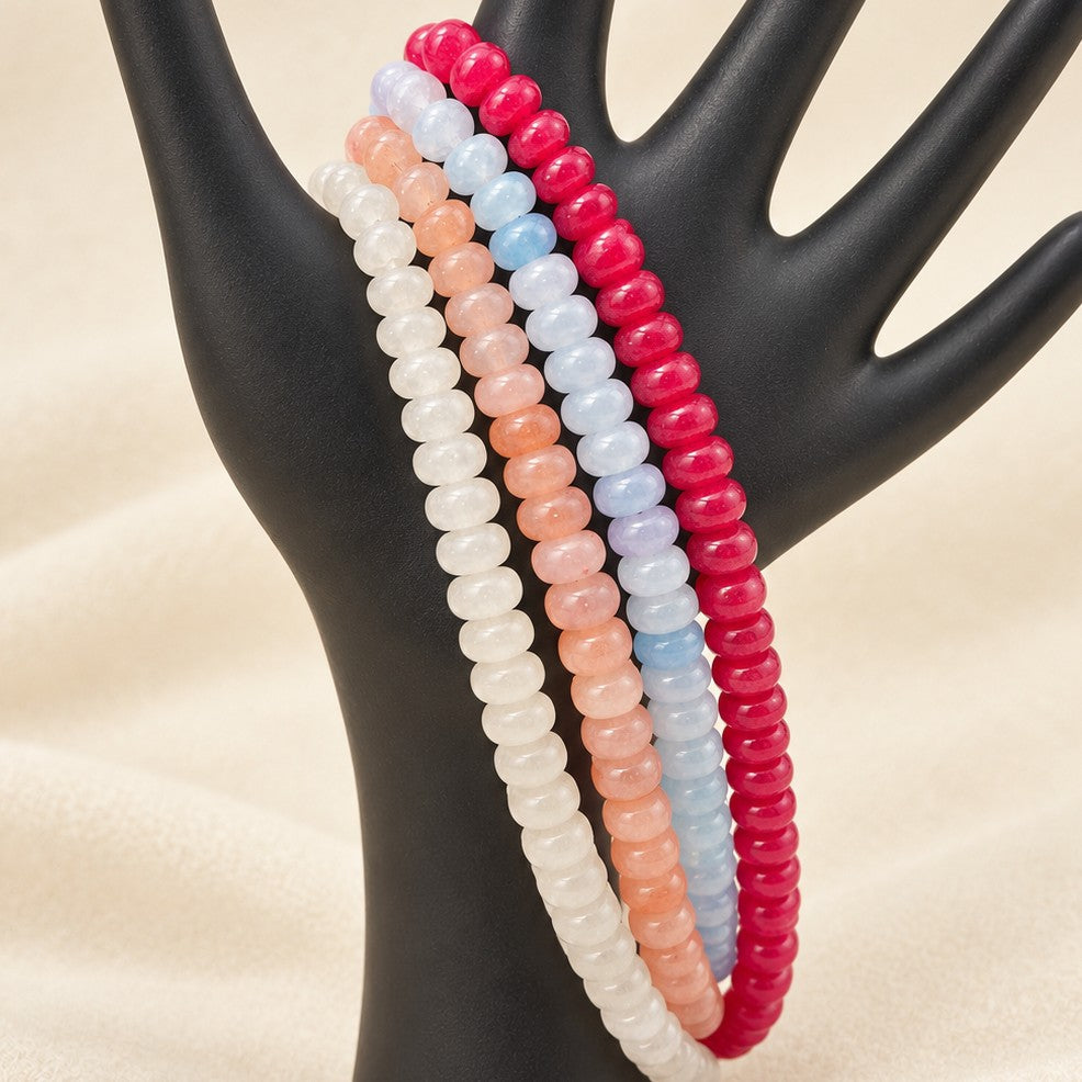 Colorful Rondelle Glass Bead Necklace | 40NK9838