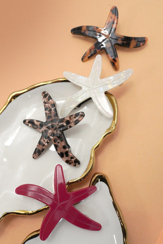 BEACH OCEAN SEA LIFE STARFISH HAIR CLIPS | 40H1015