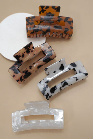 JUMBO ANIMAL TORT PRINT HAIR CLAW CLIPS | 40H1017