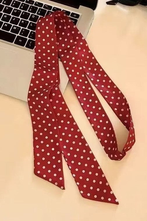 SOFT SILKY SKINNY TWILLY SCARF NECKLACE WRAP | 40SC695