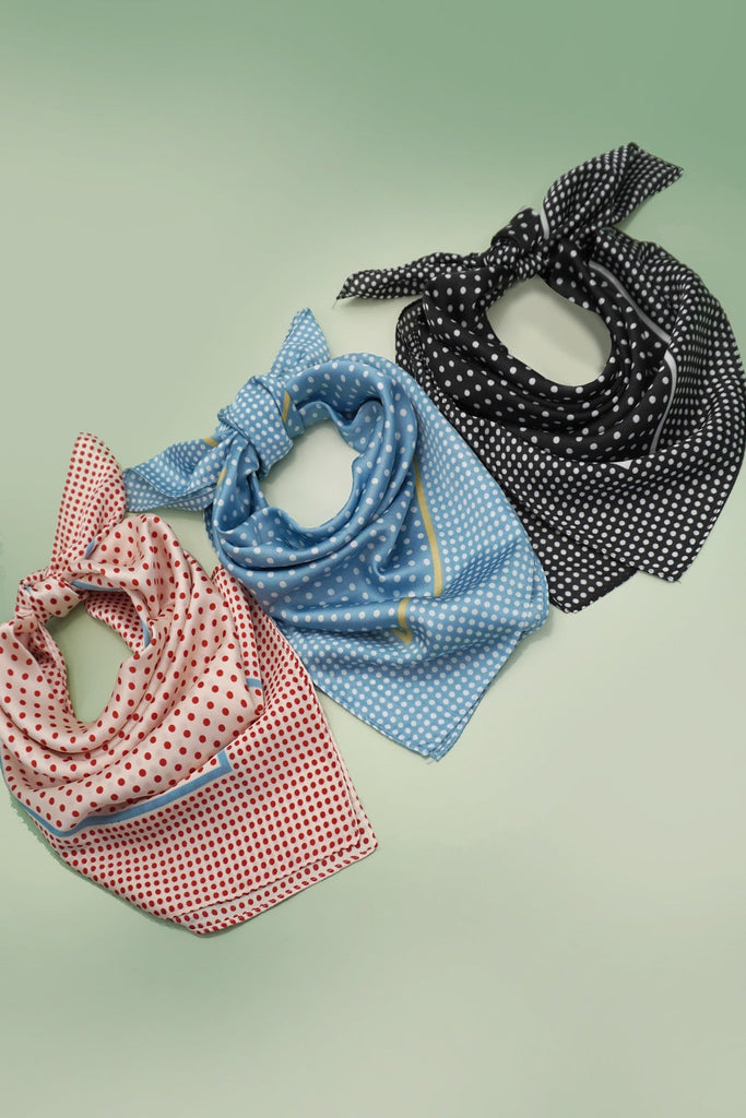 LARGE POLKA DOT PRINT BANDANA SCARF | 40SC696