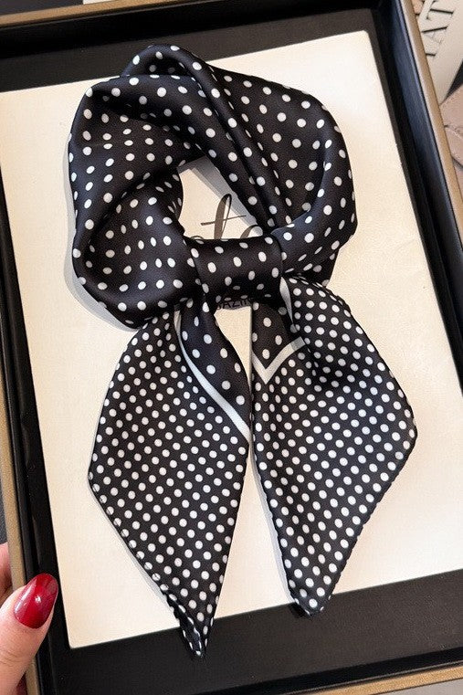 LARGE POLKA DOT PRINT BANDANA SCARF | 40SC696