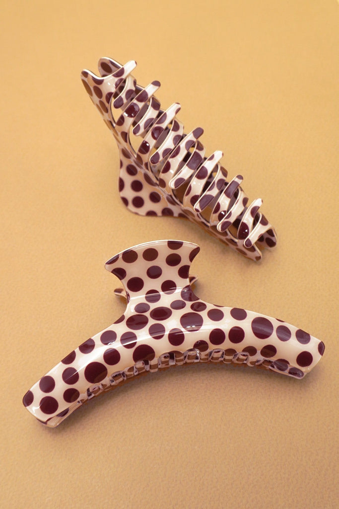 LARGE POLKA DOT HAIR CLAW CLIPS | 40H1019