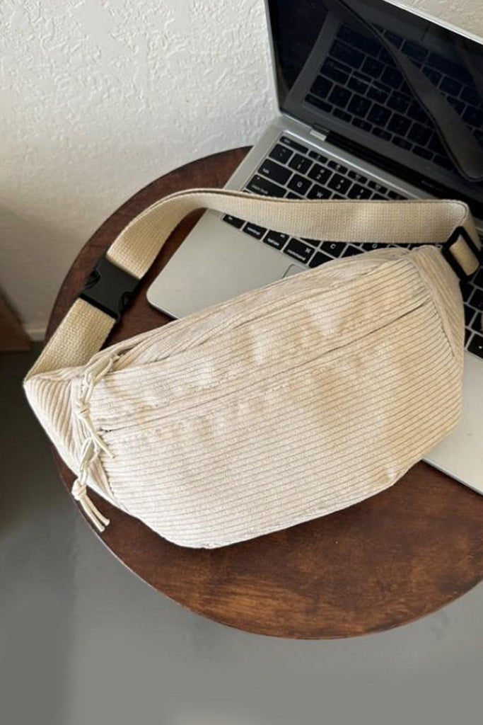 CORDUROY CROSSBODY SLING FANNY PACK BELT BUM BAG | 40P583