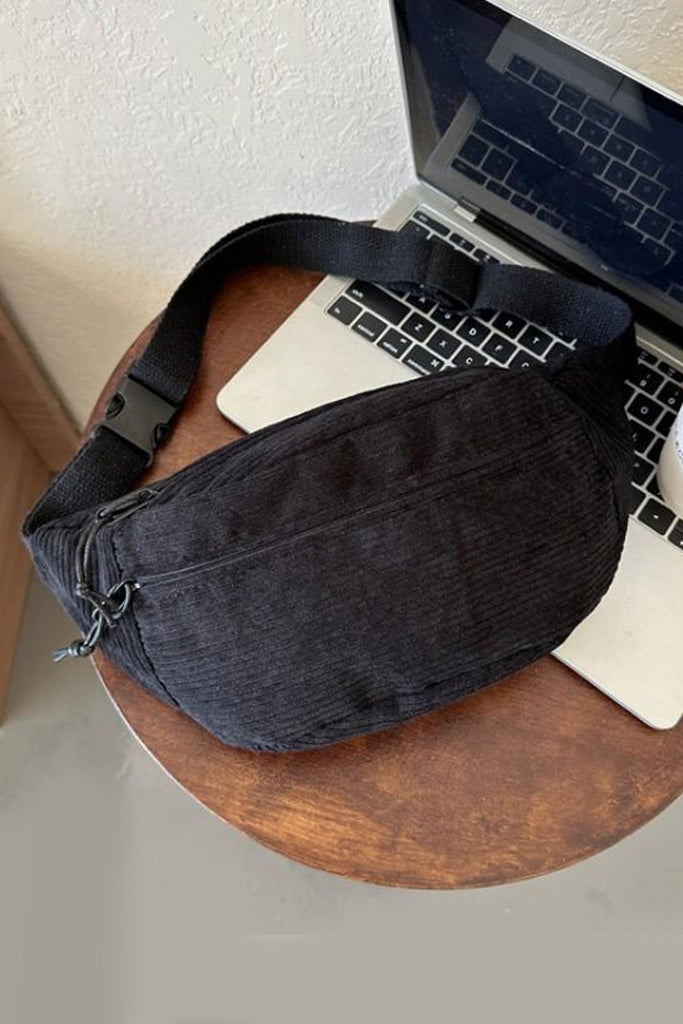 CORDUROY CROSSBODY SLING FANNY PACK BELT BUM BAG | 40P583