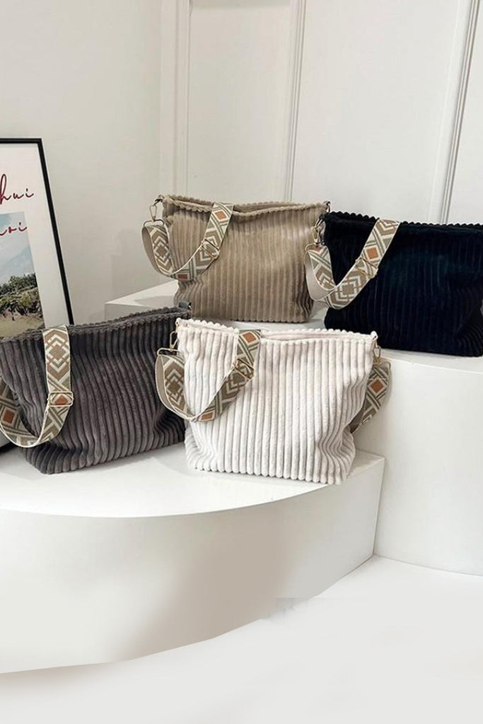 Corduroy AZTEC Guitar Shoulder Strap Tote Bag | 40P584