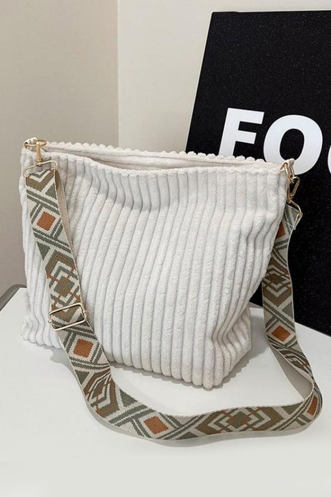 Corduroy AZTEC Guitar Shoulder Strap Tote Bag | 40P584