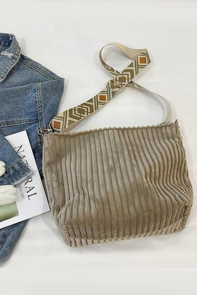 Corduroy AZTEC Guitar Shoulder Strap Tote Bag | 40P584