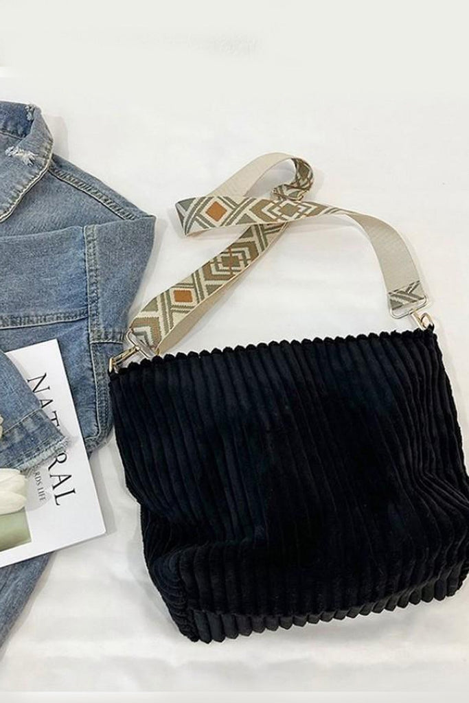 Corduroy AZTEC Guitar Shoulder Strap Tote Bag | 40P584