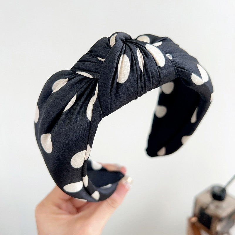SOFT KNOTTED POLKA DOT HEADBAND HAIR BAND | 40HB188