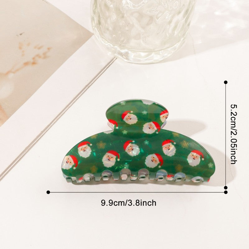 CHRISTMAS TREE SANTA GINGERBREAD HOLIDAY HAIR CLAW | 40H1027
