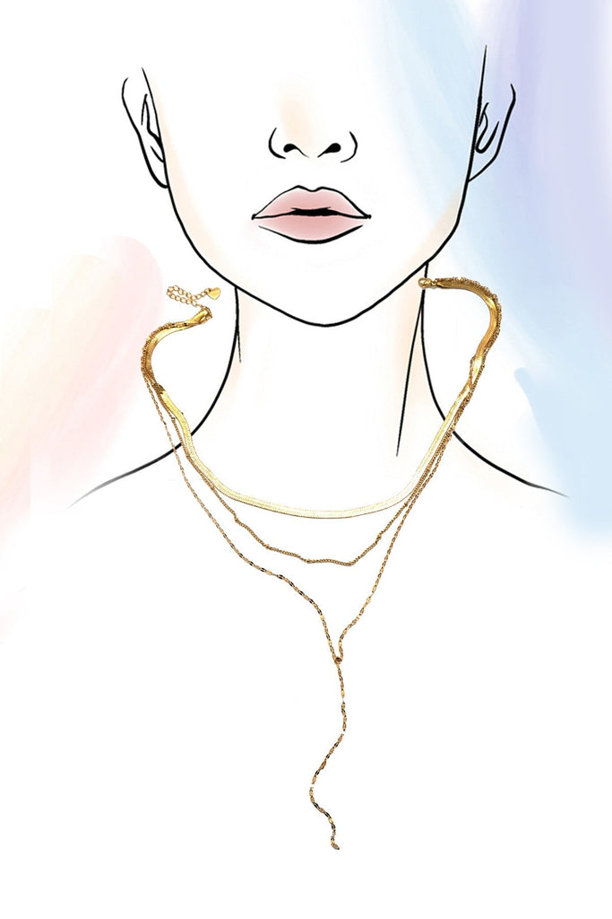 18K STAINLESS STEEL TARNISH FREE Y NECKLACE | 40NK9616