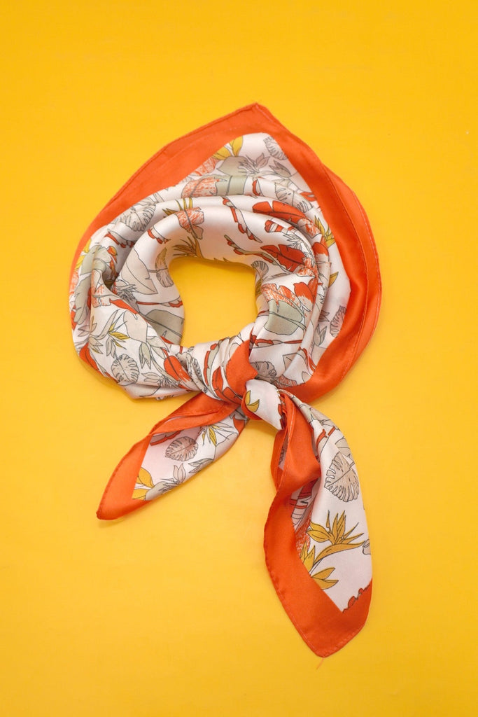 Vintage Floral Print Bandana Scarf | 40SC700