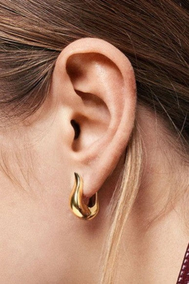 18K STAINLESS STEEL WATERPROOF TARNISHFREE U HOOPS | 40E442