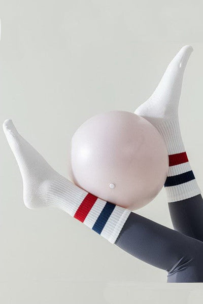 WOMAN STRIPE HALF CREW THROWBACK COTTON SOCKS | 40S02075