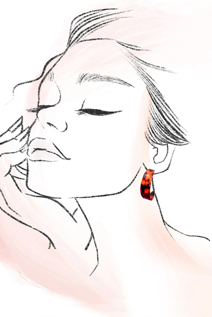 MULTI CLASSIC ACRYLIC HOOP TRIO EARRINGS | 40E457