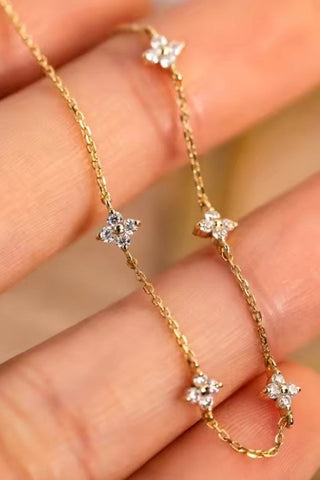 18K STAINLESS STEEL TARNISH FREE FLOWER  BRACELET | 40B5213