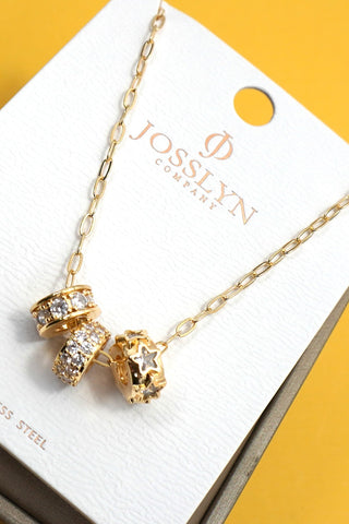 18K STAINLESS STEEL TARNISH FREE BARREL NECKLACE | 40NK9639