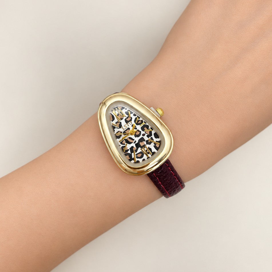 Leopard Print Asymmetrical Analog Wrist watch | 40WTH100