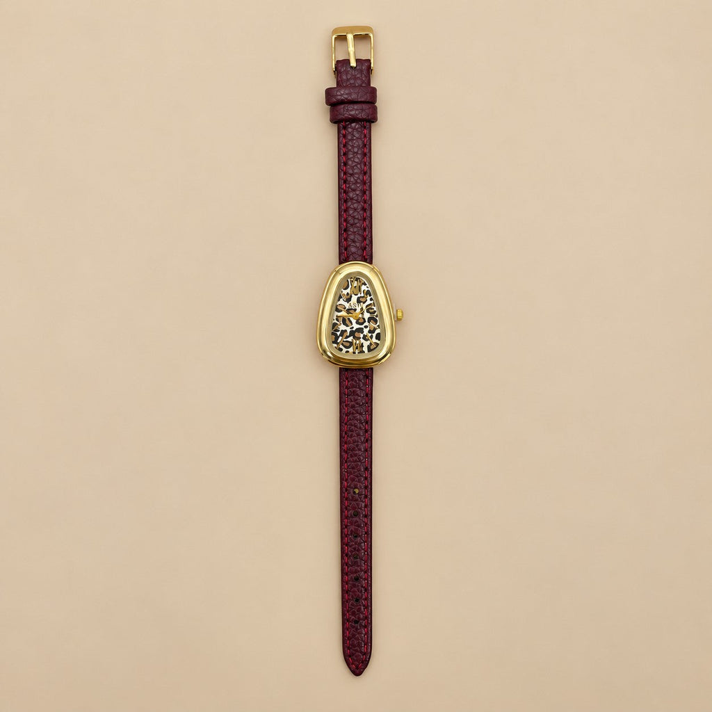 Leopard Print Asymmetrical Analog Wrist watch | 40WTH100