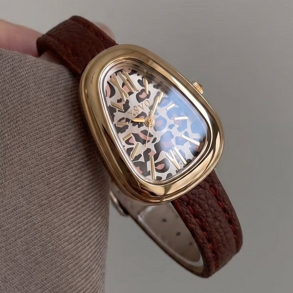 Leopard Print Asymmetrical Analog Wrist watch | 40WTH100