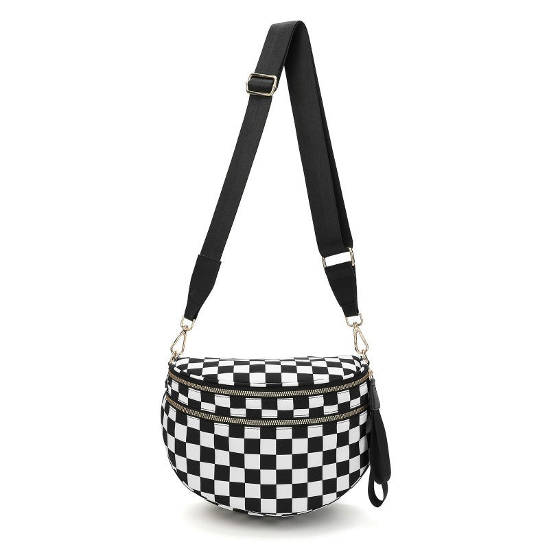 CROSSBODY ZIPPER REMOVAL STRAP SLING BUM BAG | 40P593