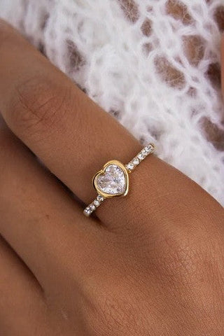 18K STAINLESS STEEL TARNISH FREE  RHINESTONE RINGS | 40R136