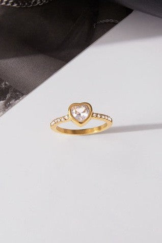 18K STAINLESS STEEL TARNISH FREE  RHINESTONE RINGS | 40R136