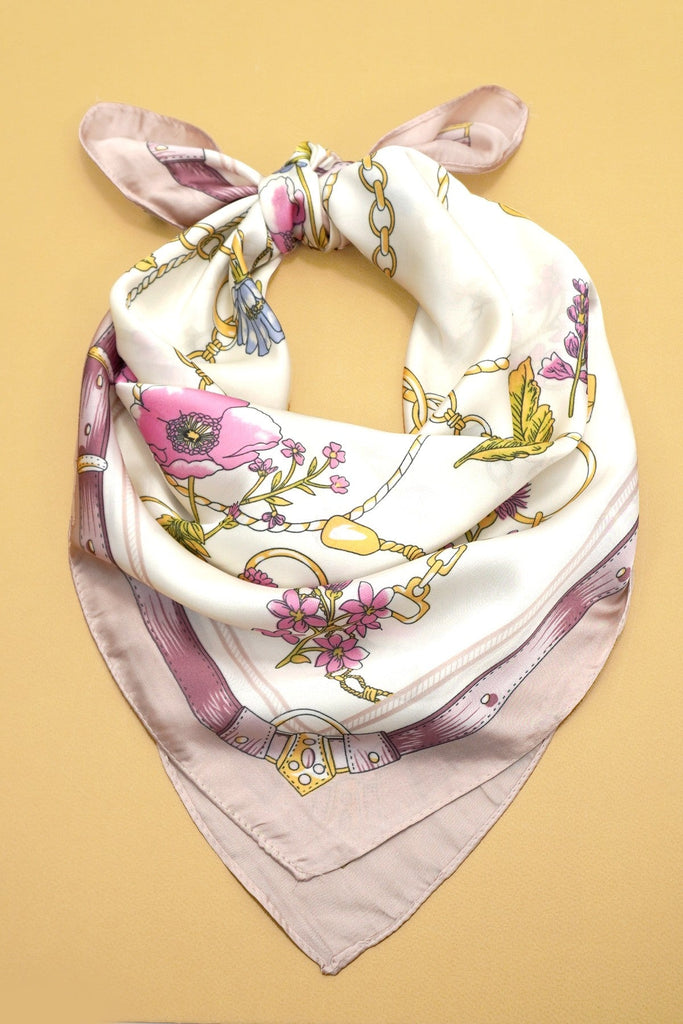 Vintage Floral Print Bandana Scarf | 40SC703