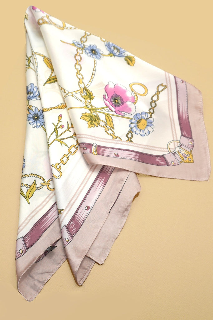 Vintage Floral Print Bandana Scarf | 40SC703