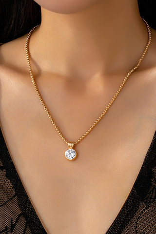 ROUND ZIRCON PENDANT NECKLACE | 80N92678